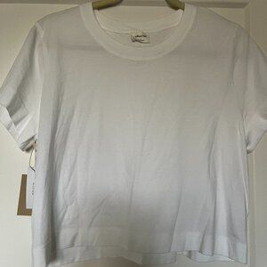 NWT Wilfred Free Cropped White T-shirt, Large